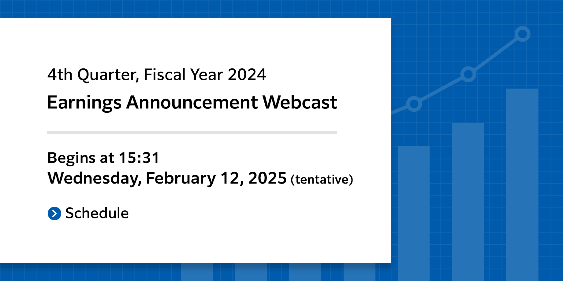 4th Quarter, Fiscal Year 2024 Earnings Announcement Webcast - Tuesday, November 12, 2025